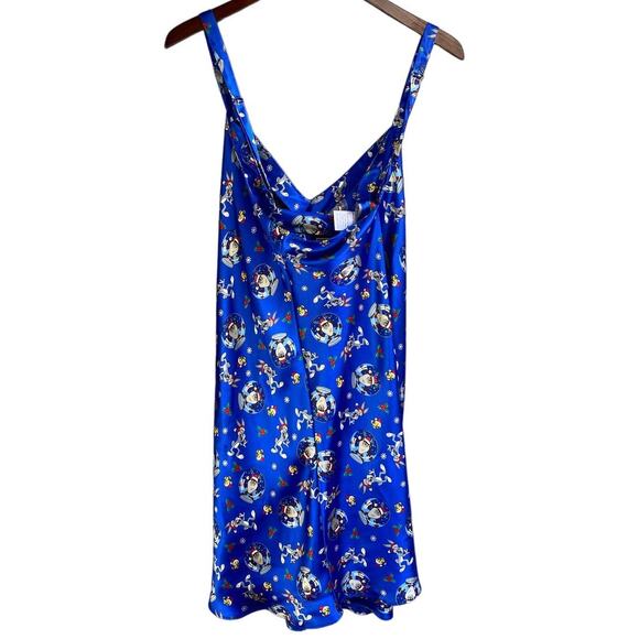 Vintage 90s Y2K Looney Tunes Christmas Dress Size Large - Picture 2 of 4